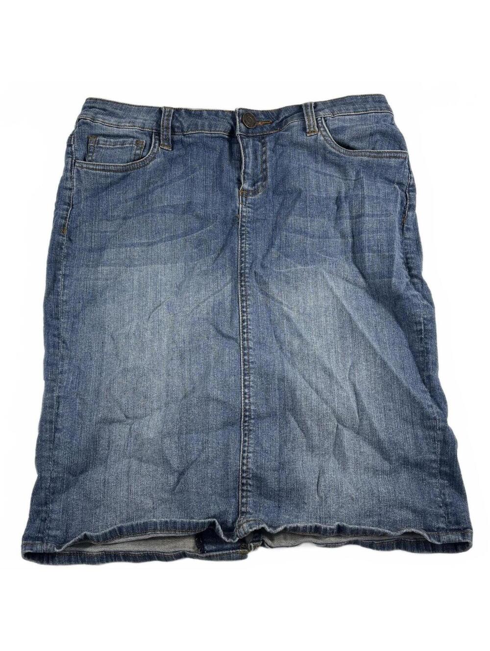 KUT from the Kloth Blue Medium Wash Denim Skirt Size 6